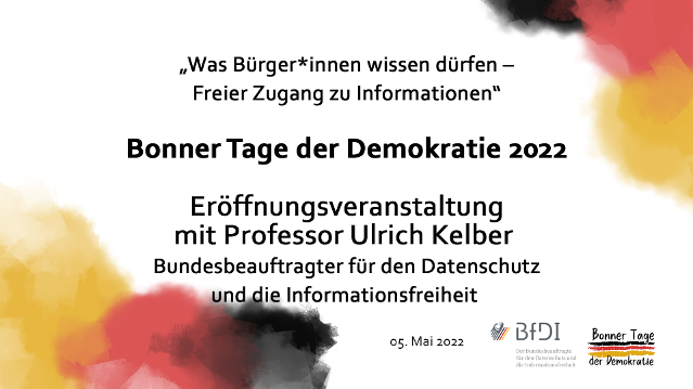 Einladung Eröffnungsveranstaltung "Bonner Tage der Demokratie"