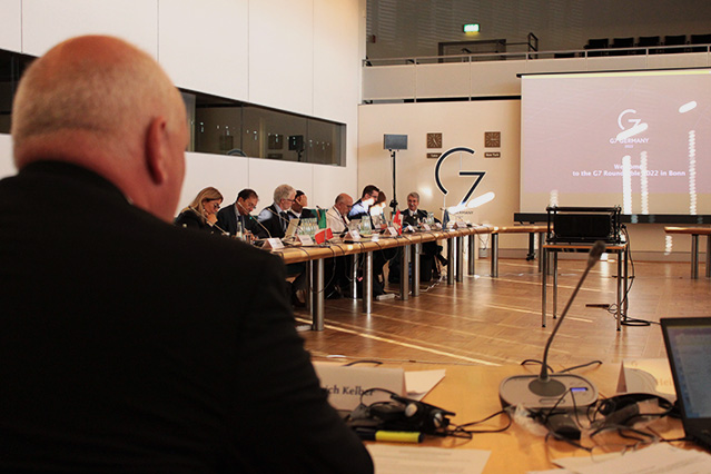 Plenum der Konferenz aus Sicht der Sitzungsleitung (Quelle: BfDI/Stein) Plenum der Konferenz aus Sicht der Sitzungsleitung