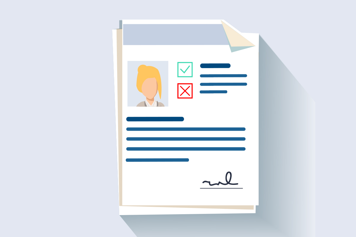 Grafik eines Steckbriefs mit einem grünen Haken und einem roten Kreuz (Quelle: Adobe Stock/BfDI-DH) Grafik eines Steckbriefs mit einem grünen Haken und einem roten Kreuz