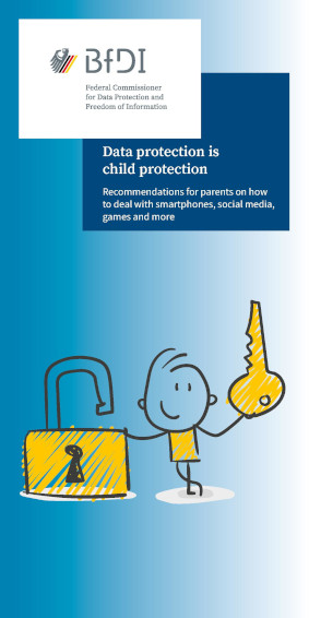 Cover &#034;Data protection is child protection&#034; (refer to: Data protection is child protection – printed flyer)