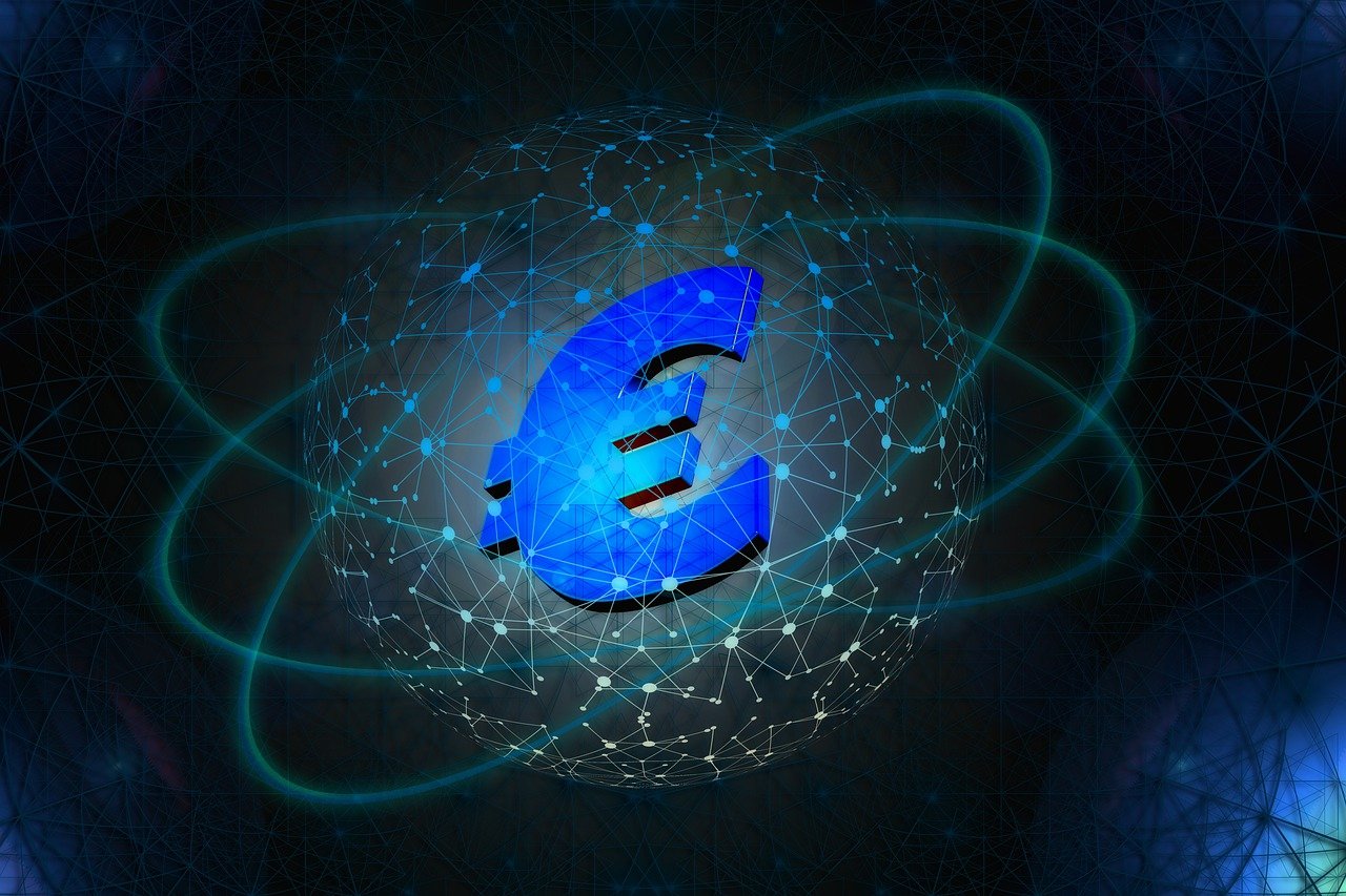 the symbol for Euro is in a sphere of net connections (Source: ©geralt - pixabay) the symbol for Euro is in a sphere of net connections