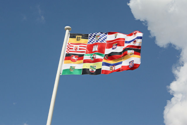 all flags of the federal states are shown together on one flag (Source: ©Hero - stock.adobe.com) all flags of the federal states are shown together on one flag